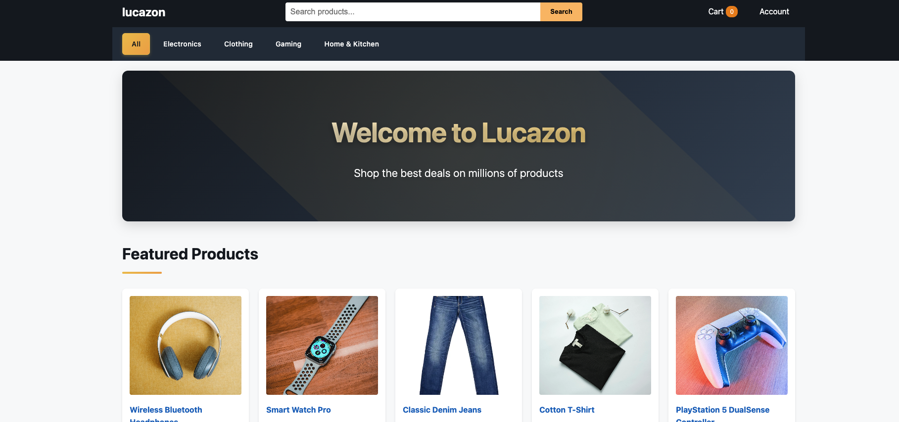 Lucazon - Amazon Clone preview